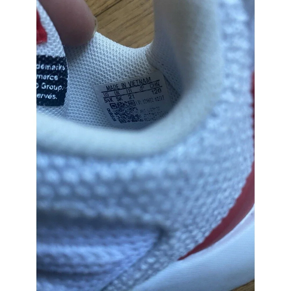 Adidas Lego Kids' Red White Size 5.5K Toddler Baby Sneakers With Box Rare GUC!
